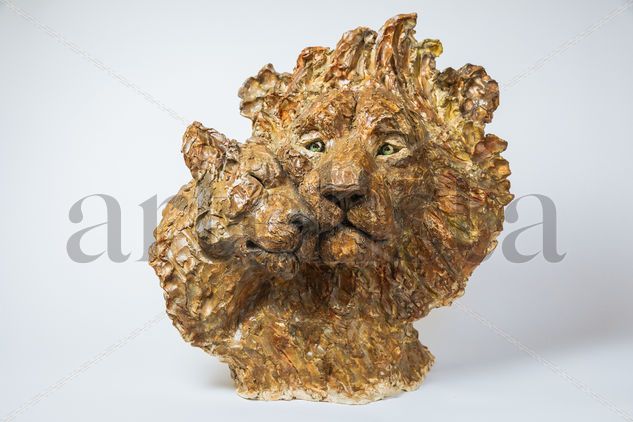 Le lion et la lionne Terracota Figurativa