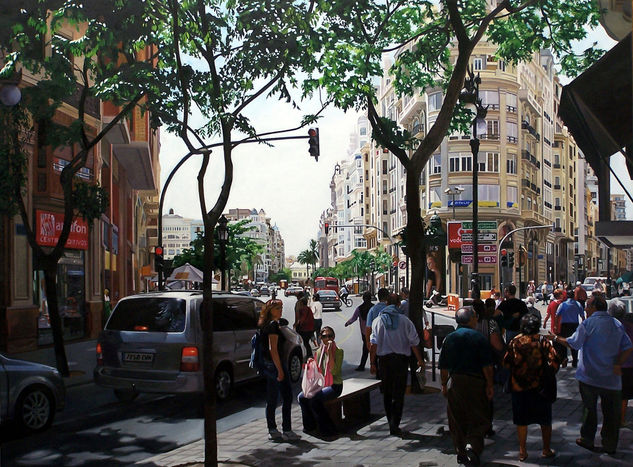 Carrer San Vicent Oil Canvas Landscaping