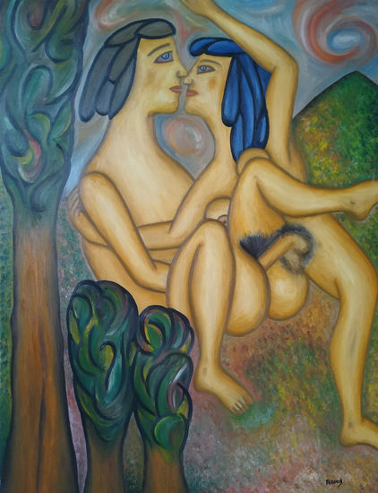 45. Los amantes Oil Canvas Nude Paintings