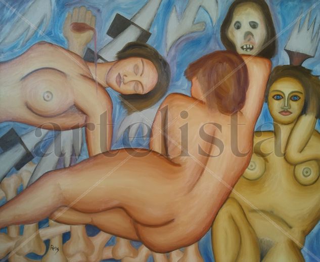 56. La Trituración Oil Canvas Nude Paintings