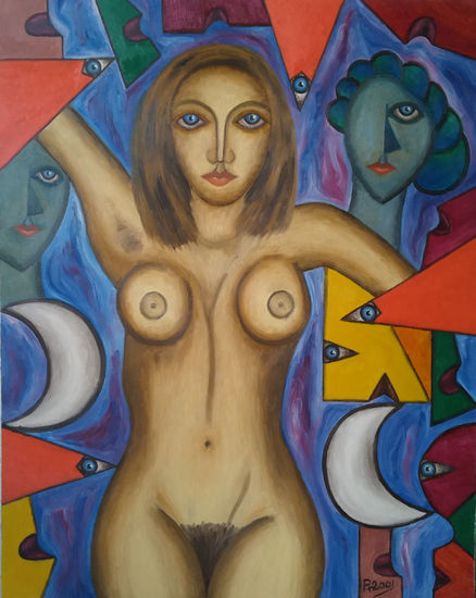 65. Entre dos lunas Otros Lienzo Desnudos