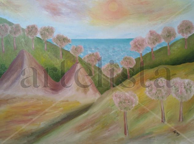 74. Monte soleado Oil Canvas Landscaping