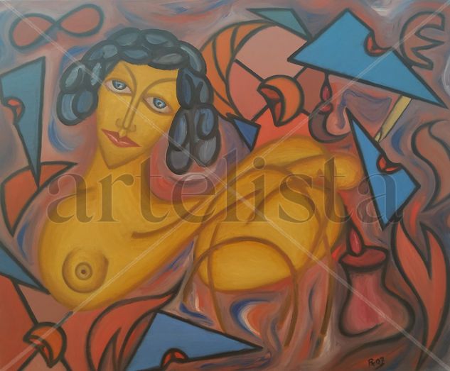 86. Deseo Oil Canvas Figure Painting