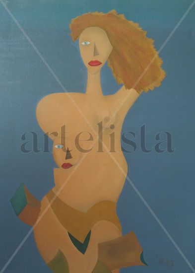 82. Protegiendo a mi pareja Oil Canvas Nude Paintings