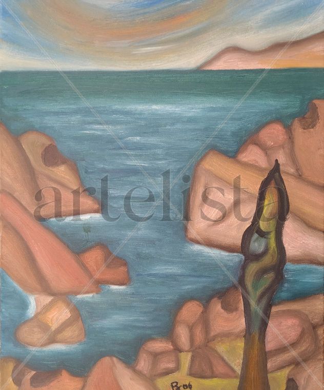 100. Árbol con piedras