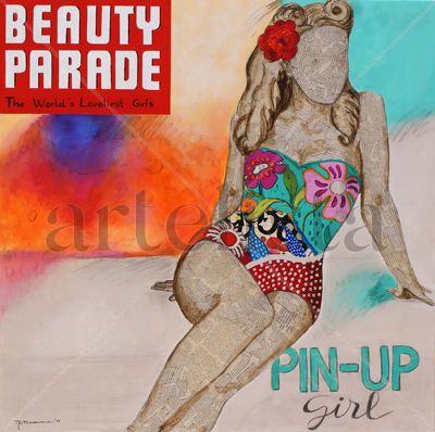 BEAUTY PARADE Acrylic Canvas Figure Painting