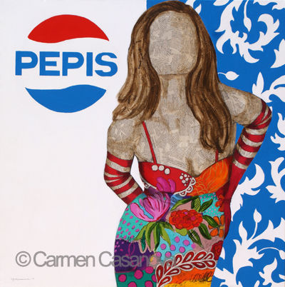 LA SEÑORITA PEPIS Acrylic Canvas Figure Painting