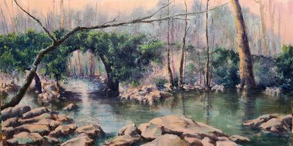 Bridge over stream...