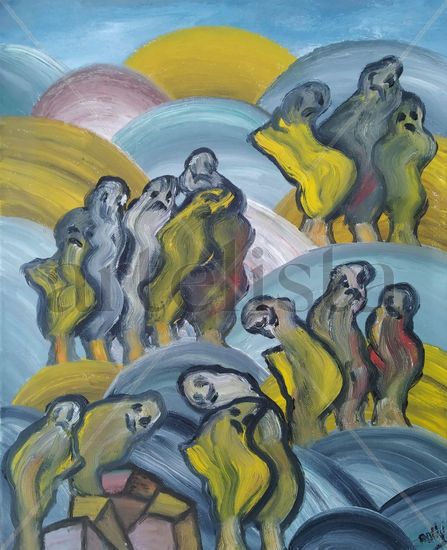 121. Fantasmas tristes Oil Canvas Figure Painting