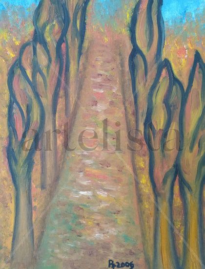 127. Camino al infinito Oil Canvas Landscaping