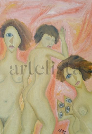 137. Miradas Oil Canvas Nude Paintings