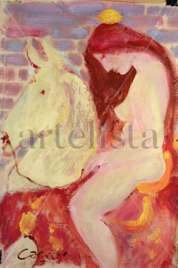 Godiva Acrylic Textile Nude Paintings