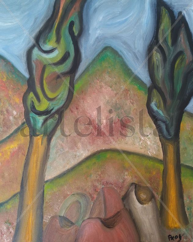 176. Piedras con dos árboles