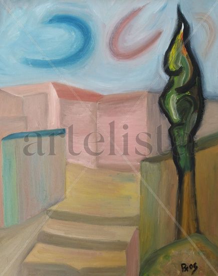 184. La duda Oil Canvas Landscaping