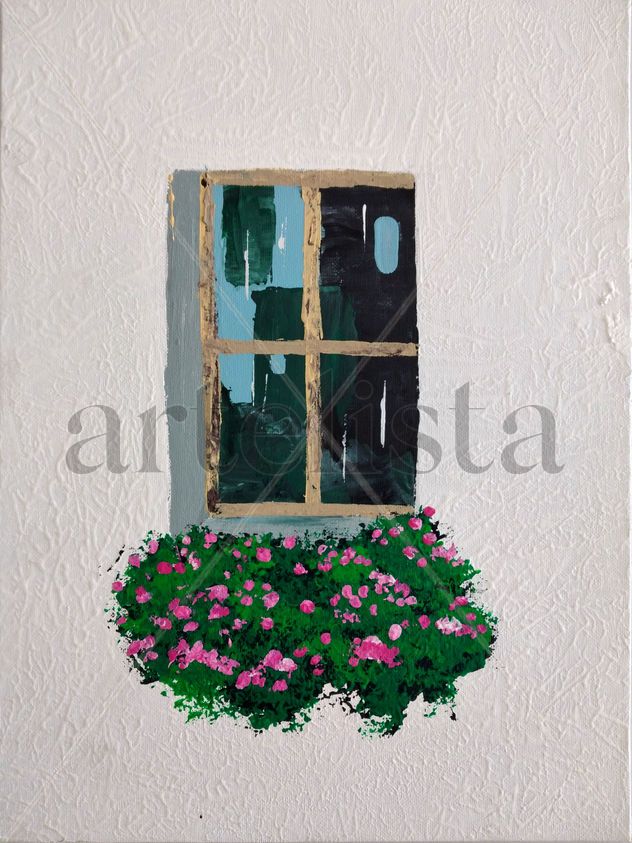 Ventana con Flores 1