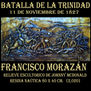 FRANCISCO MORAZAN Y LA BATALLA DE LA TRINIDAD  ESCULTURA HONDUREÑA