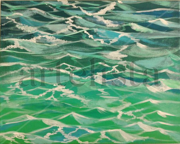 Danza de Mar y Luna Acrylic Canvas Marine Painting