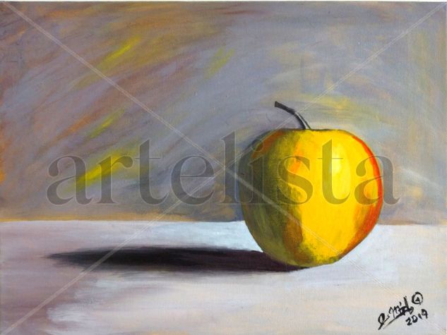 Manzana Amarilla Acrylic Canvas Still Life Paintings