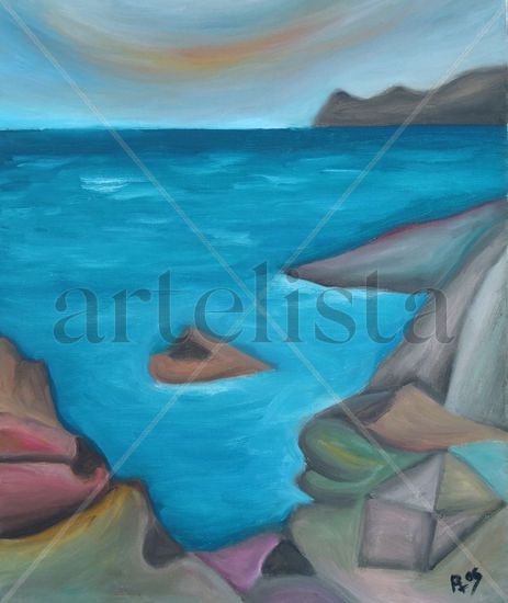 231. Cala Brut Oil Canvas Landscaping