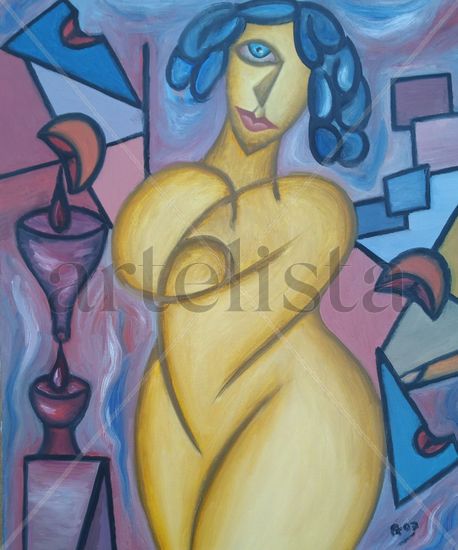 235. La elegancia Oil Canvas Figure Painting