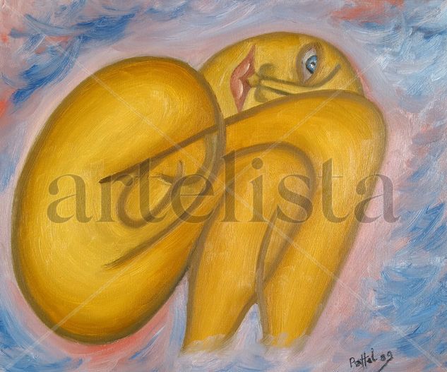 245. La misteriosa Oil Canvas Figure Painting