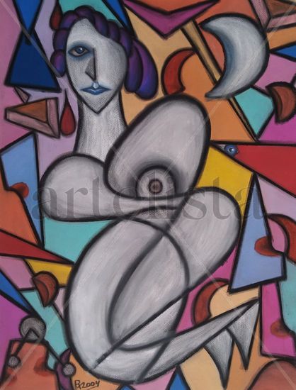 344. El pez Pastel Paper Figure Painting