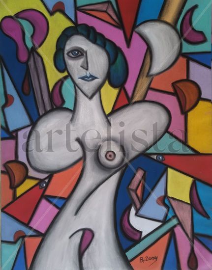 362. Mosaico de colores Pastel Paper Figure Painting