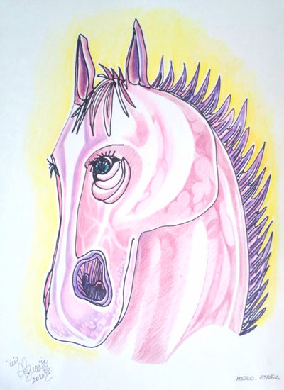 Cabeza de caballo Mixed Media