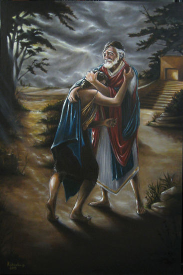 El hijo prodigo Oil Canvas Figure Painting