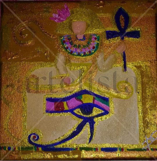 MENINA OJO DE OSIRIS Acrylic Canvas Figure Painting