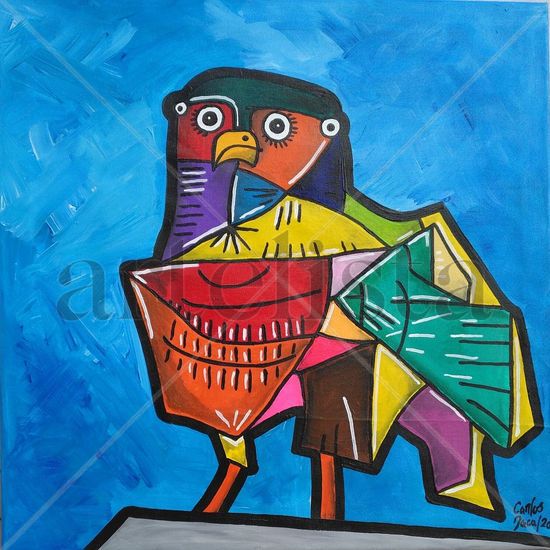 Descubriendo a Picasso. El Búho. Acrylic Canvas Animals