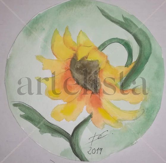 GIRASOL Watercolour Card Floral Painting