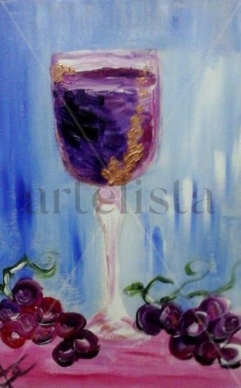 COPA Y UVAS Acrylic Canvas Still Life Paintings