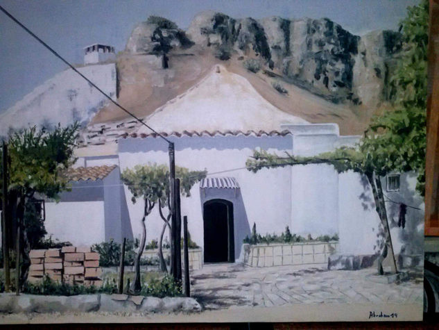 Cueva de Guadix II Oil Panel Landscaping