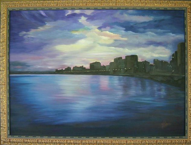 Gijon Oil Canvas Marine Painting