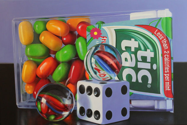 Tic Tac Oil Canvas Still Life Paintings