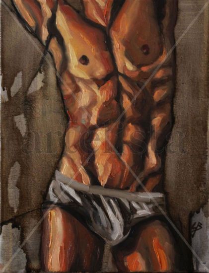 Male Study Óleo Lienzo Desnudos