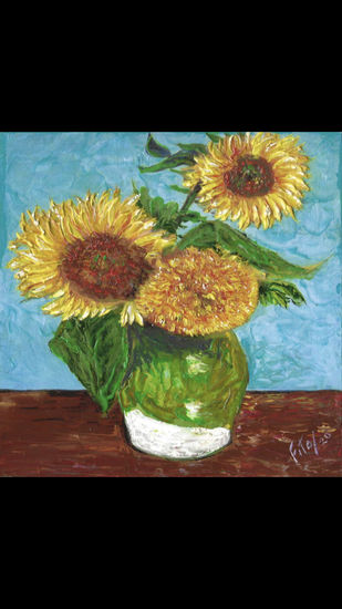 Sunflowers Acrylic Panel Floral Painting