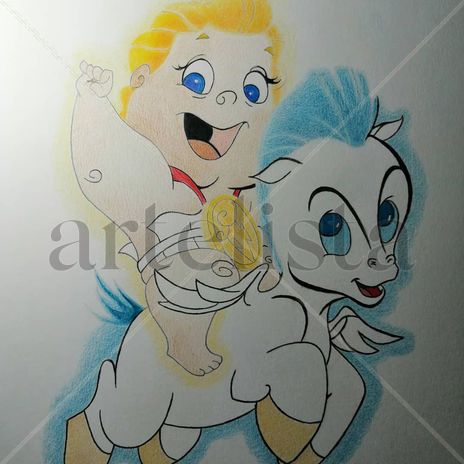 Bebé Hércules y pegaso