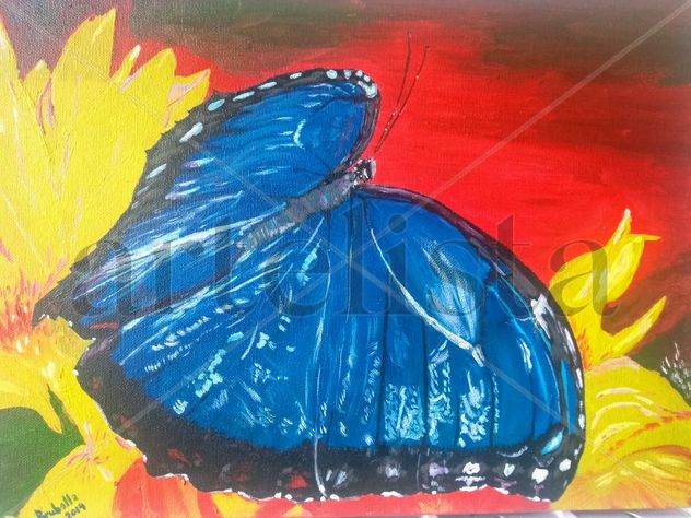 mariposa sobre lilum