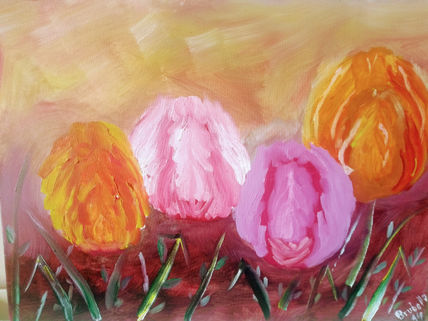 Tulipanes en la tarde