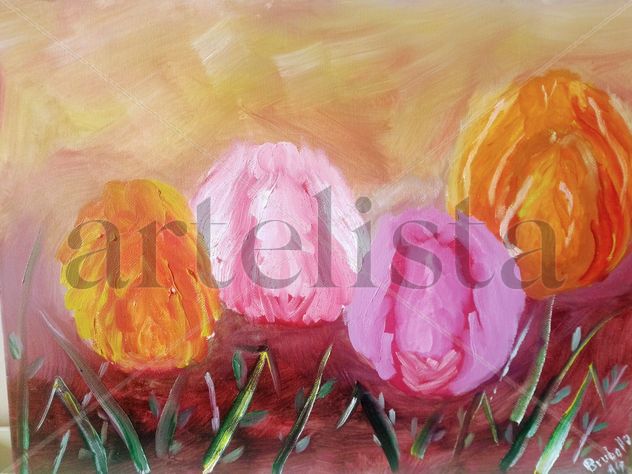 tulipanes en la tarde