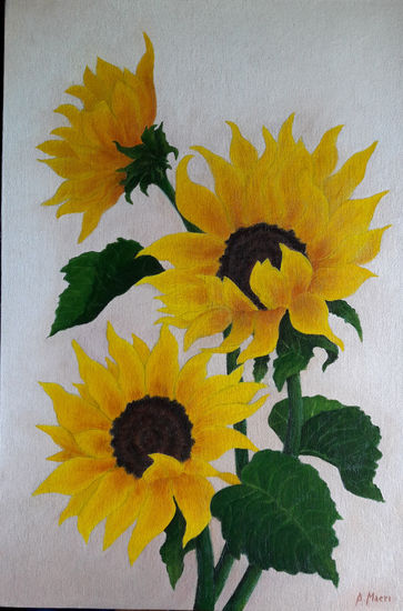 Girasoles Oil Others Floral Painting