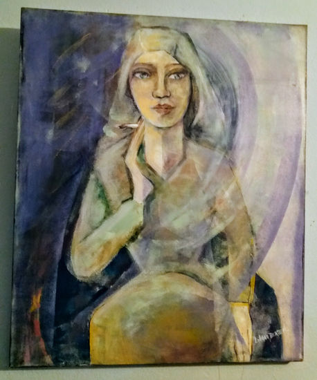 La Magdalena Acrylic Canvas Figure Painting