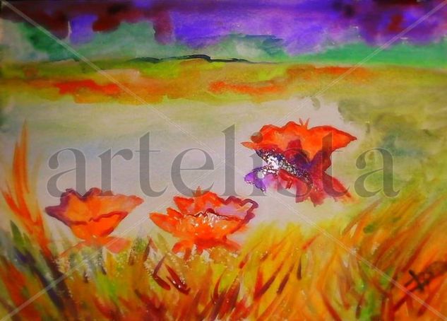 NENUFARES Watercolour Card Floral Painting