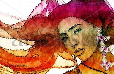 Mujer y el viento