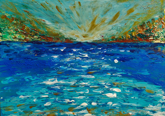 Amanecer Acrylic Panel Marine Painting