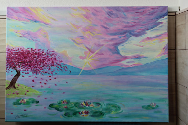 paisaje atardecer Acrylic Canvas Landscaping