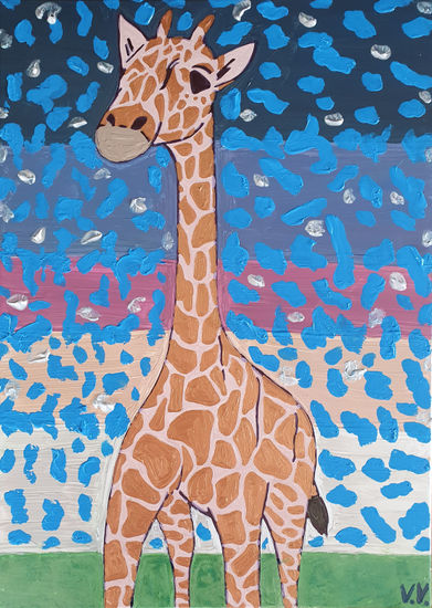 Jirafa Acrylic Canvas Animals