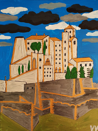 Castillo de Cardona (Barcelona) Acrylic Canvas Landscaping